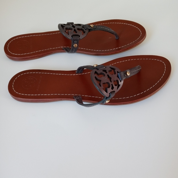 Tory Burch Gabriel Flat Thong Sandals Size 9M - Picture 4 of 9